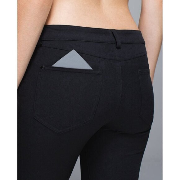 Lululemon Womens Everyday Pant Sz 4 Black Skinny Athleisure Reflective Ascent - Picture 3 of 12
